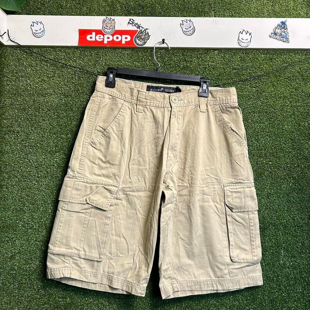 Enyce Men's Cream and Tan Shorts